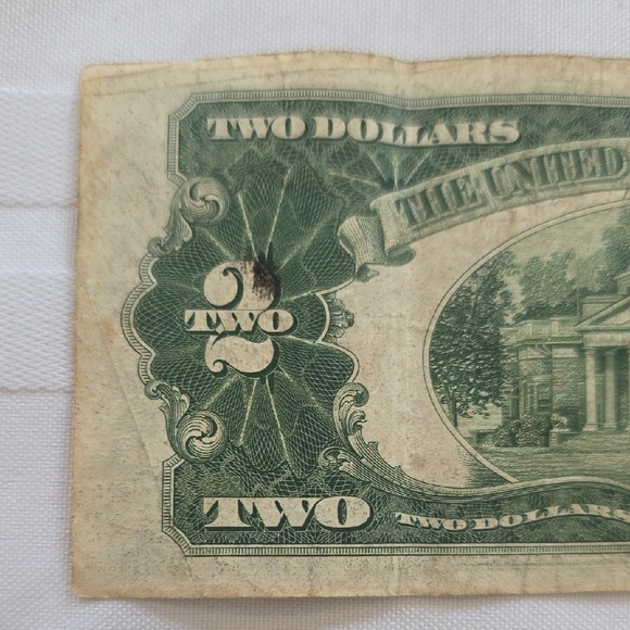 Vintage Rare Red Ink Two Dollar Bill 1928 G - Picture 3 of 8